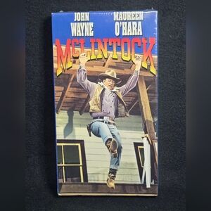McLintock! VHS Featuring John Wayne & Maureen O'Hara - Blue Artwork